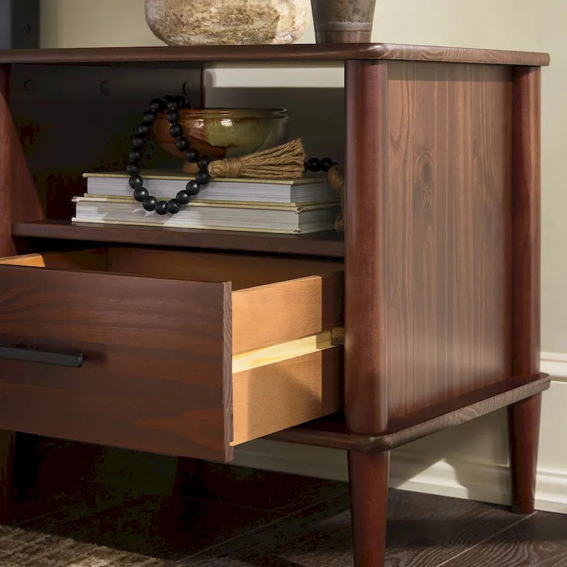 Middlebrook Designs Mid-Century Modern Solid Wood Spindle Nightstand