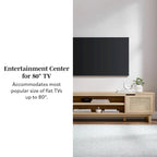 Middlebrook Designs Scandi Faux Rattan-Door TV Stand