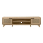 Middlebrook Designs Scandi Faux Rattan-Door TV Stand
