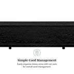 Middlebrook Designs Scandi Faux Rattan-Door TV Stand