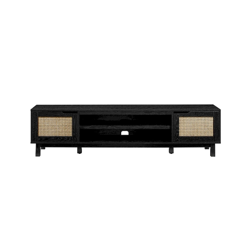 Middlebrook Designs Scandi Faux Rattan-Door TV Stand