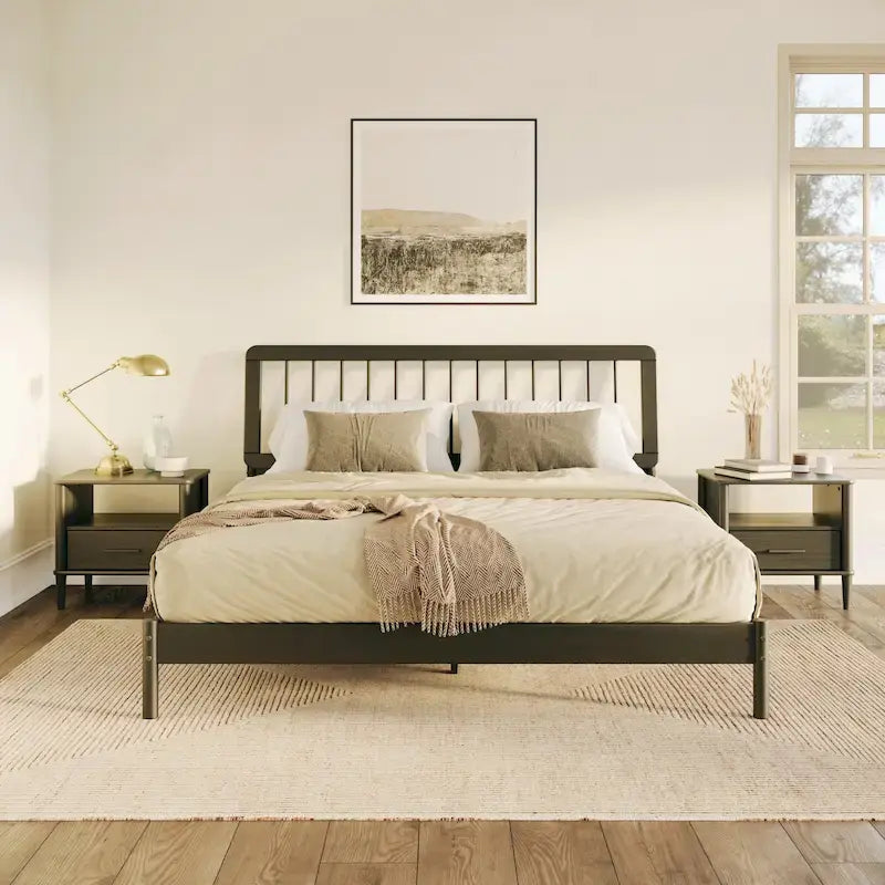 Middlebrook Designs Boho Solid Wood King Spindle Bed