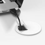 Cabot 60W L-Desk with Hutch and 5 Shelf Bookcase by Bush Furniture