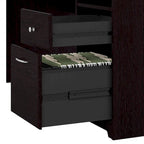 Cabot 60W L-Desk with Hutch and 5 Shelf Bookcase by Bush Furniture