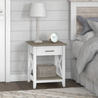 Key West Coastal Box Drawer Nightstand by Bush Furniture