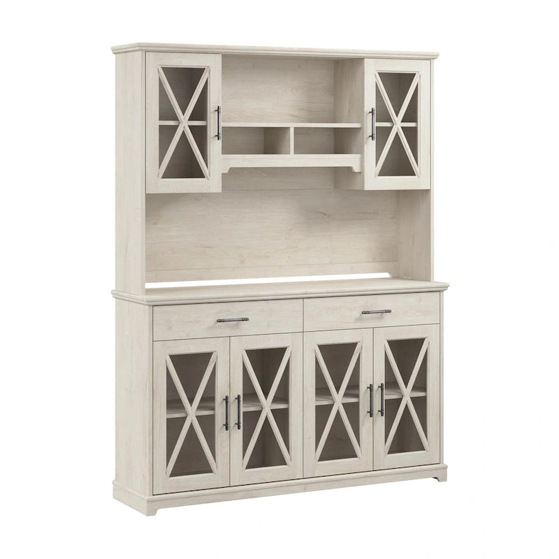 Lennox 60W Sideboard Buffet Cabinet with Hutch by Bush Furniture
