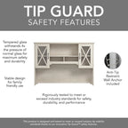 Lennox 60W Sideboard Buffet Cabinet with Hutch by Bush Furniture