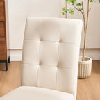 FERPIT Faux Leather Tufted Upholstered Dining Chairs Set of 2 - 17.5W x 23D x 36.5H