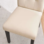 FERPIT Faux Leather Tufted Upholstered Dining Chairs Set of 2 - 17.5W x 23D x 36.5H