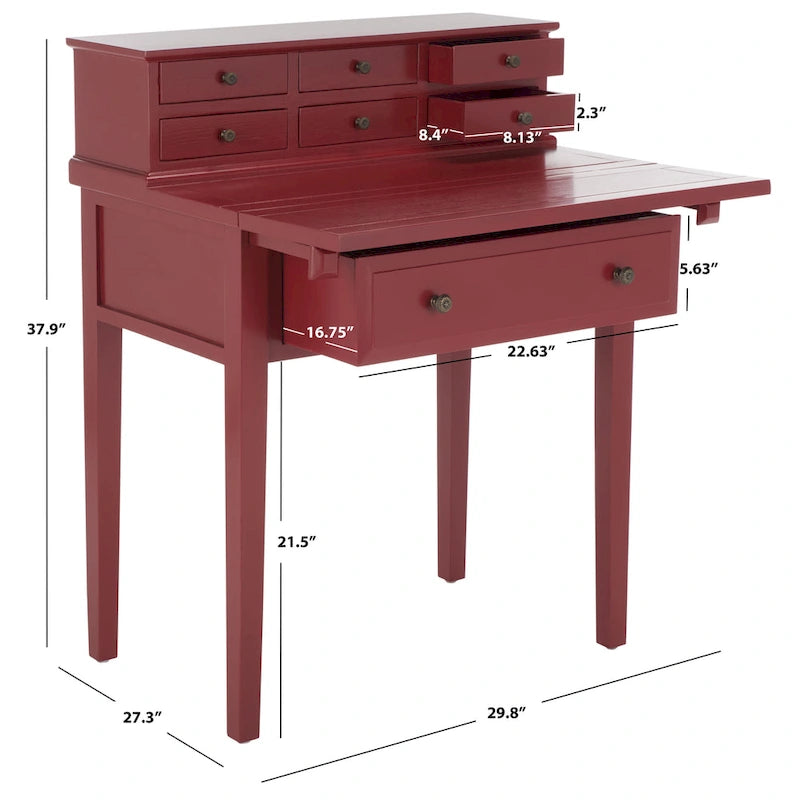 SAFAVIEH Gerly 7-Drawer Fold Down Desk