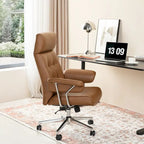Glitzhome Ergonomic High-Back Swivel PU Leather Office Chair Height Adjustable