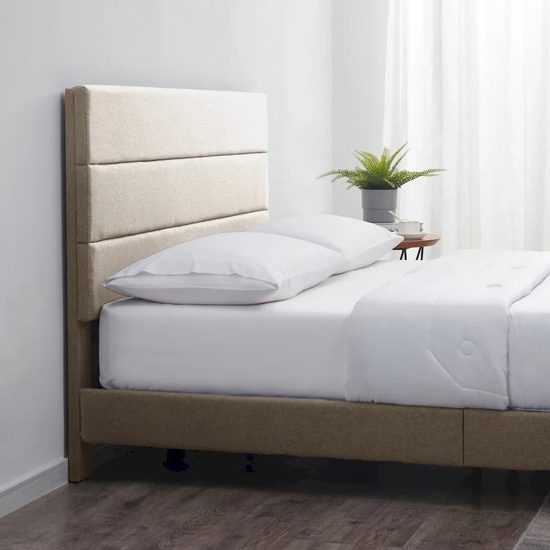 Nestl Horizontal Channel Upholstered Platform Bed