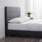 Nestl Horizontal Channel Upholstered Platform Bed