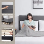 Nestl Horizontal Channel Upholstered Platform Bed