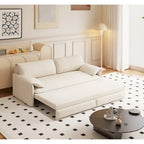 3-in-1 Convertible Sleeper Sofa with Side Storage, 66 Queen Pull Out Sofa Bed, Velvet Loveseat Bed