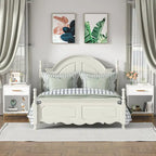 Anmytek Modern 1-Drawer White Nightstand Wood Bedside Table with Open Shelf (Set of 2)