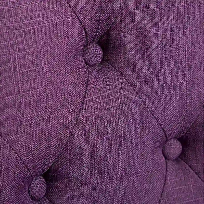 Modern Dining Table and Chairs Set Home Party Dining Table and Chairs Set with 6 Tufted Chairs and Turned Leg for Kitchen