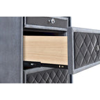 1pc Glam 3-Drawer Nightstand Velvet