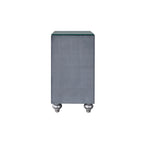 1pc Glam 3-Drawer Nightstand Velvet