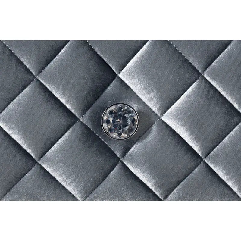 1pc Glam 3-Drawer Nightstand Velvet