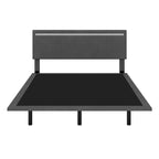 Roomfitters Full/Queen Size Floating Platform Bed Frame, Velvet Upholstery, Channel Tufted Headboard, No Box Spring Needed