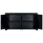 Roomfitters American Country Style Wooden Sideboard with Pine Doors and Metal Handles for Living Room, Dining Room