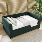 Twin Velvet Tufted Daybed with Trundle & Storage