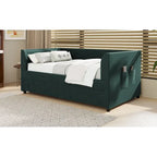 Twin Velvet Tufted Daybed with Trundle & Storage
