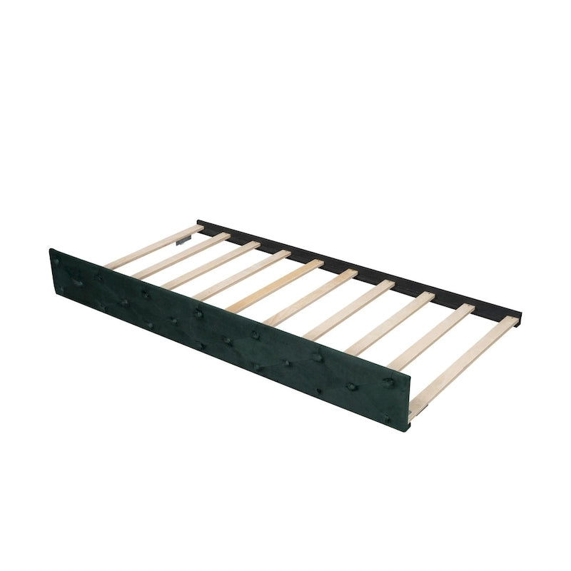 Twin Velvet Tufted Daybed with Trundle & Storage