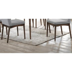 Mid-Century Set of 2 Dining Chairs with Fabric Backrest Foam-Padded Seat, Solid Wood Legs for Kitchen Dining Room Living Room