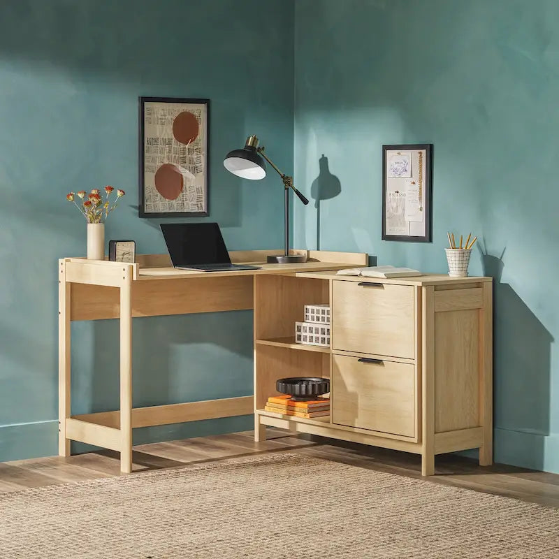 Middlebrook Designs Modern Reversible Desk with Storage