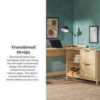 Middlebrook Designs Modern Reversible Desk with Storage