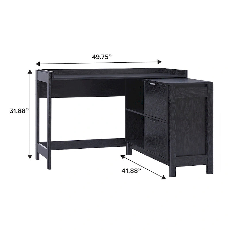 Middlebrook Designs Modern Reversible Desk with Storage