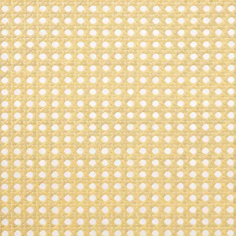 Wooden Bed with Rattan Headboard and Footboard, King Size Bed Low Profile Platform Bed with Central Enhanced Bed Platform