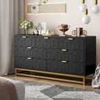 7 Drawer Dresser for Bedroom, 53.5 Large Dresser with Metal Legs