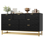 7 Drawer Dresser for Bedroom, 53.5 Large Dresser with Metal Legs