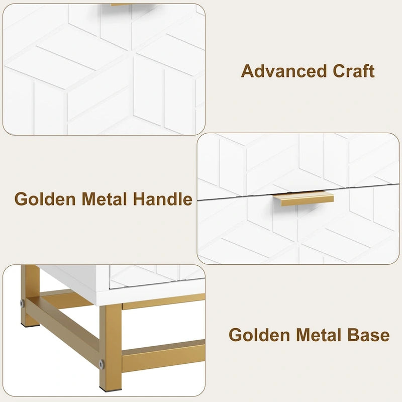 7 Drawer Dresser for Bedroom, 53.5 Large Dresser with Metal Legs
