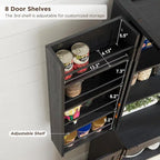 72 Tall Farmhouse Kitchen Pantry, Storage Cabinet with Barn Doors - N/A