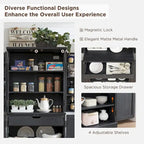 72 Tall Farmhouse Kitchen Pantry, Storage Cabinet with Barn Doors - N/A