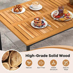 Costway 7 PCS Outdoor Dining Set for 6 with Metal Frame Umbrella Hole - 7 PCS
