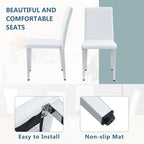 Modern Dining Chairs with Metal Legs Accent Chair Kitchen Chair Armless Chair for Dining Room