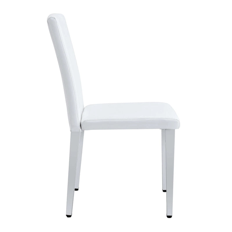 Modern Dining Chairs with Metal Legs Accent Chair Kitchen Chair Armless Chair for Dining Room