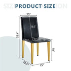 Modern Dining Chairs with Metal Legs Accent Chair Kitchen Chair Armless Chair for Dining Room