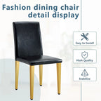 Modern Dining Chairs with Metal Legs Accent Chair Kitchen Chair Armless Chair for Dining Room
