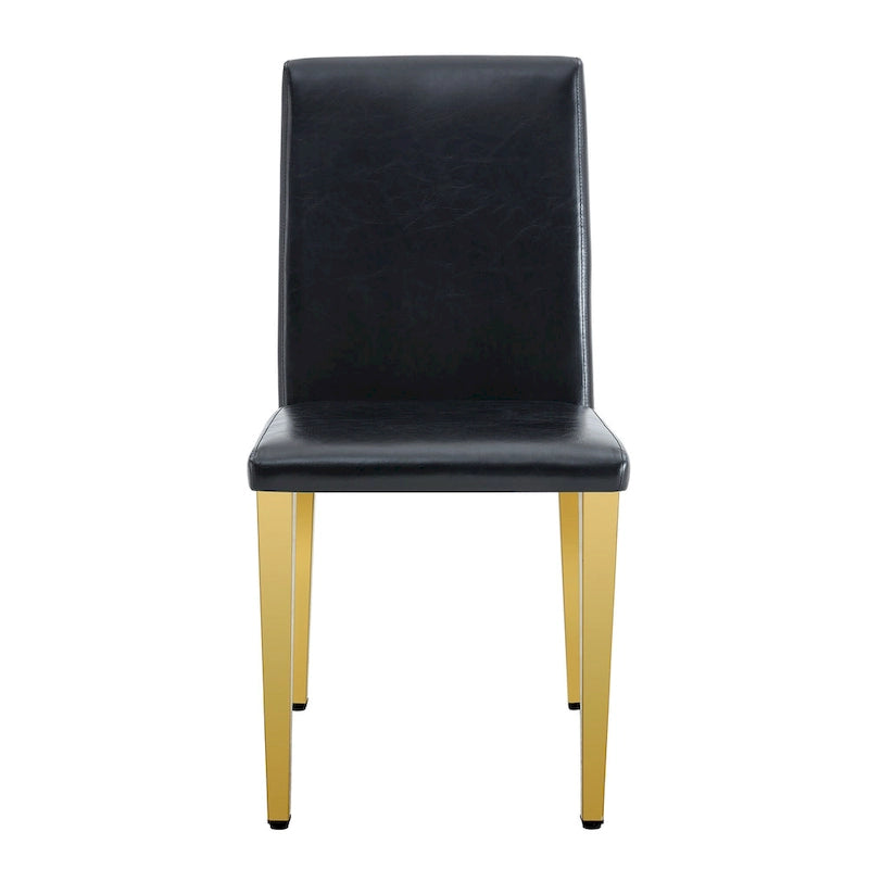 Modern Dining Chairs with Metal Legs Accent Chair Kitchen Chair Armless Chair for Dining Room
