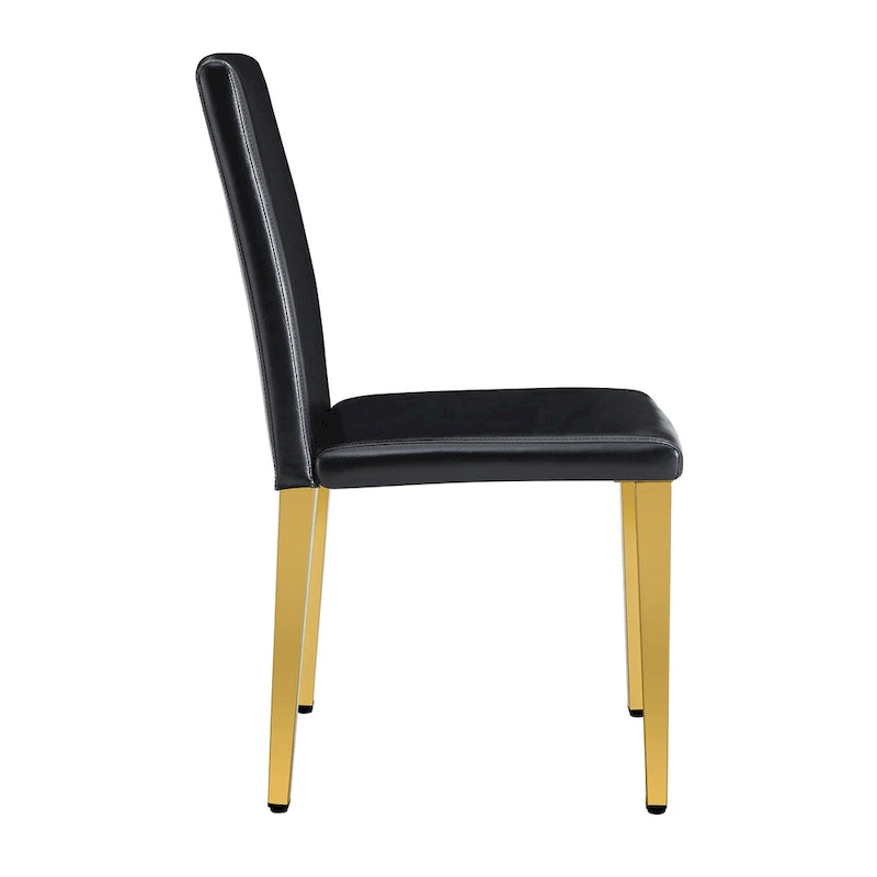 Modern Dining Chairs with Metal Legs Accent Chair Kitchen Chair Armless Chair for Dining Room