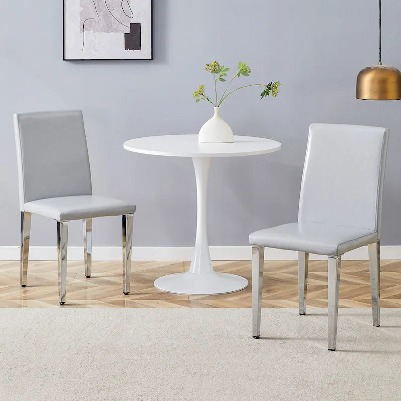Modern Dining Chairs with Metal Legs Accent Chair Kitchen Chair Armless Chair for Dining Room