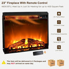 Farmhouse Fireplace TV Stand, Entertainment Center w/ Arched Door