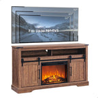 Farmhouse Fireplace TV Stand, Entertainment Center w/ Arched Door