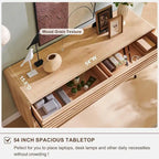 Mid Century Modern 6 Drawers Dresser, Wood Fluted Chest of Drawers